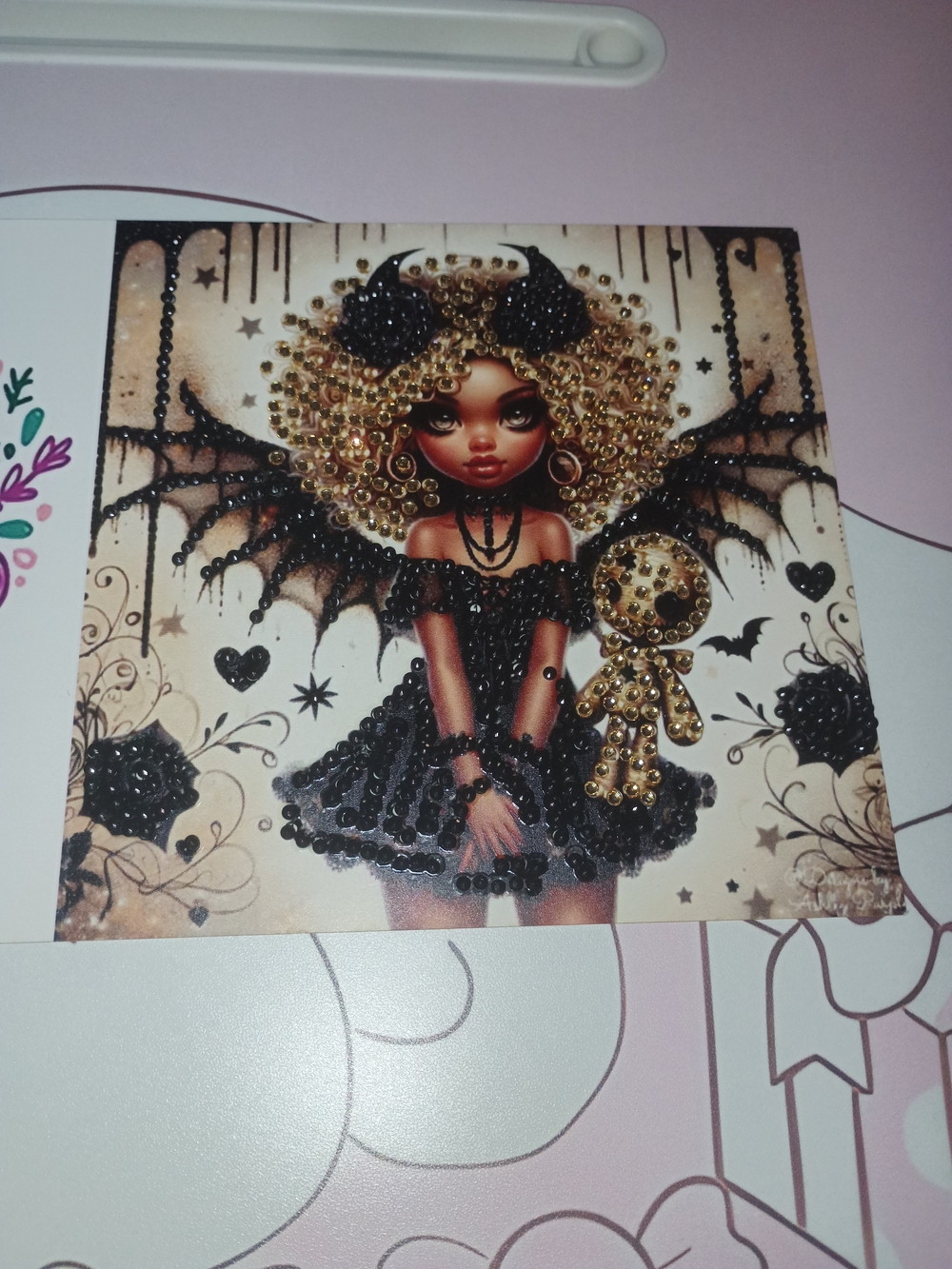 Gothic Fairy Diamond Painting Card Handmade